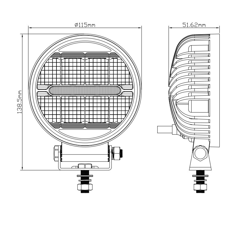 Arbejdslampe med kombinationslys og positionslys - Billede 2