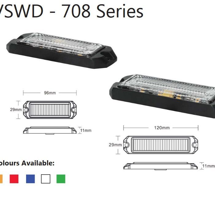 Alternative view of LED 3 slim advarsels blitzlampe R65 Hvid/Orange