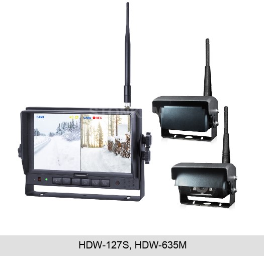 Monitor HD 7" trådløs m. optager til visir kamera