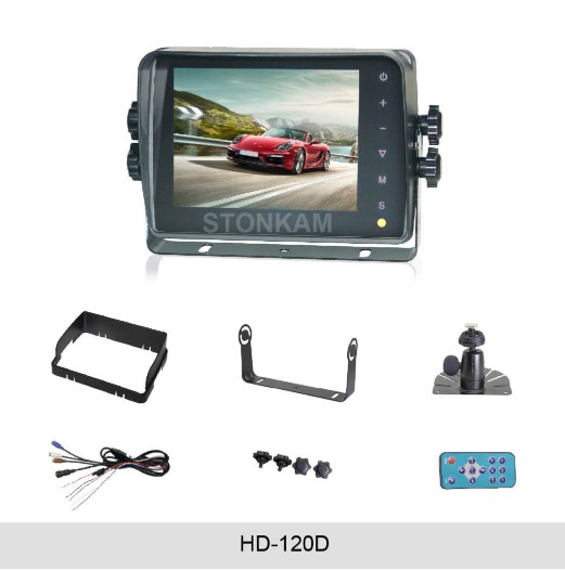 Kamera monitor 5,6" med 3 kamera indgange - Billede 2