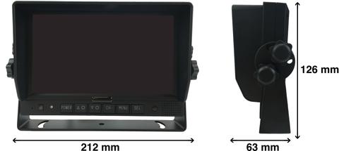 Kamera monitor 7" med 1 kamera indgang - Billede 4
