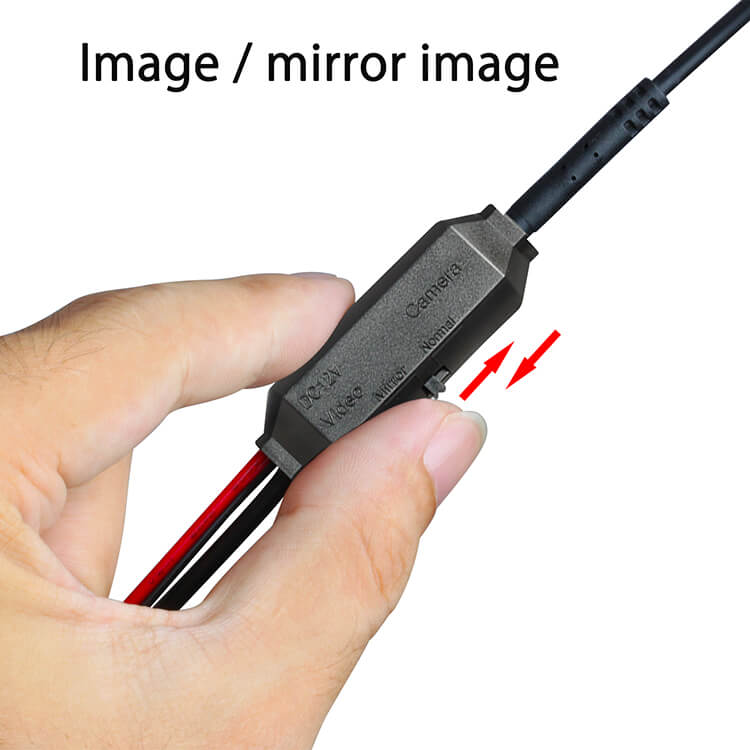 Bakkamera mini front/bak 170°, CMOS, NTSC - Billede 3