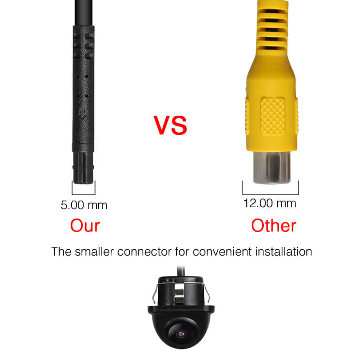 Bakkamera mini front/bak 170°, CMOS, NTSC - Billede 4