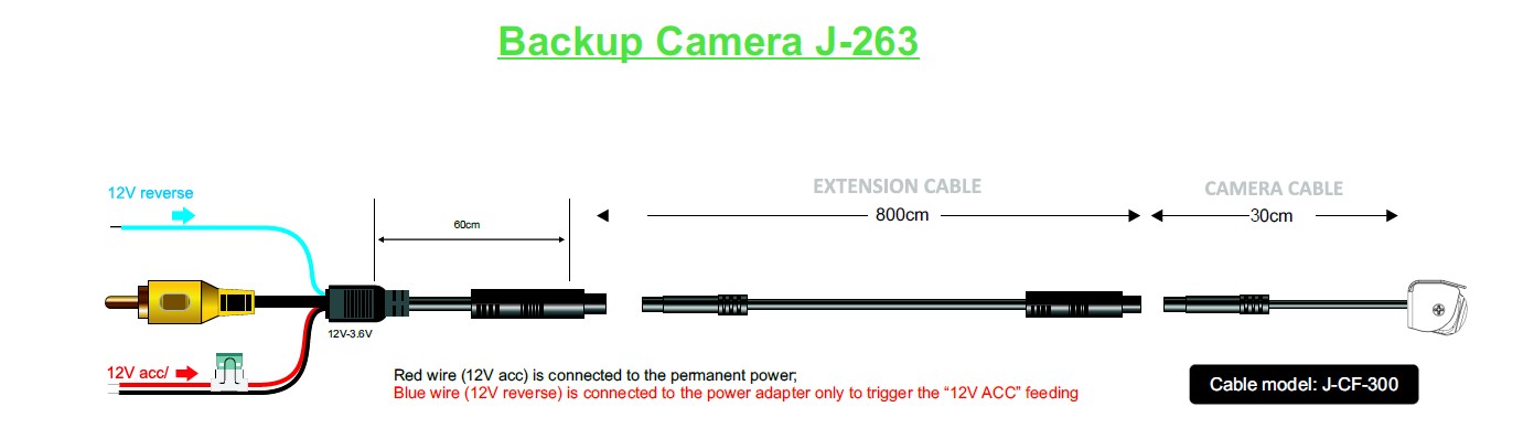 Bakkamera proff mini hvidt med visir 190° billede - Billede 4