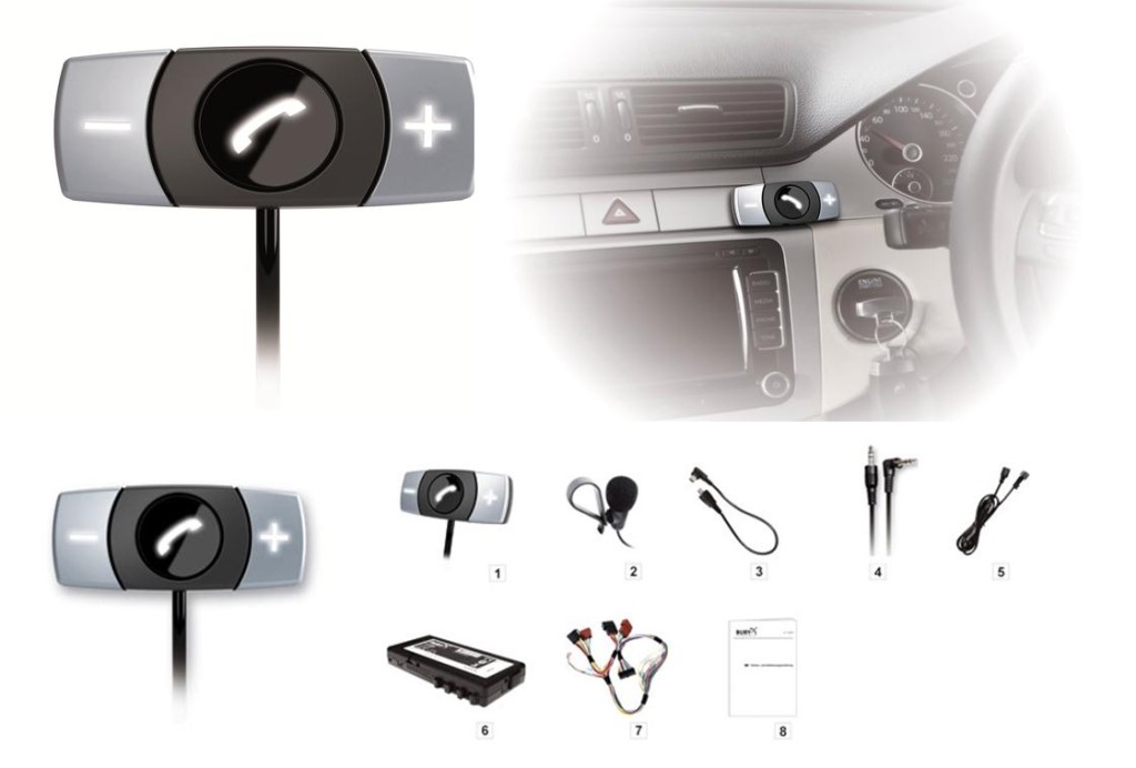 Håndfri Bluetooth kit Bury CC9048 afløser Parrot CK3000) - Billede 3