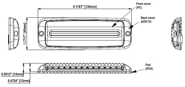 LED flash blitz advarsels lampe med natsænkning - Billede 2