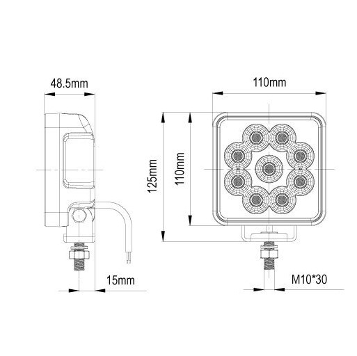 Alternative view of Xtreme LED arbejdslampe 100mm 6840LM 154W