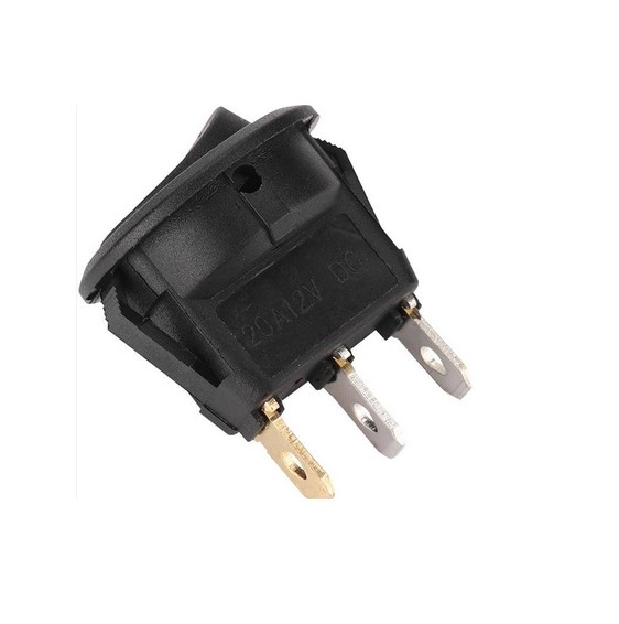 Alternative view of Afbryder vippekontakt rødt lys med blitz symbol