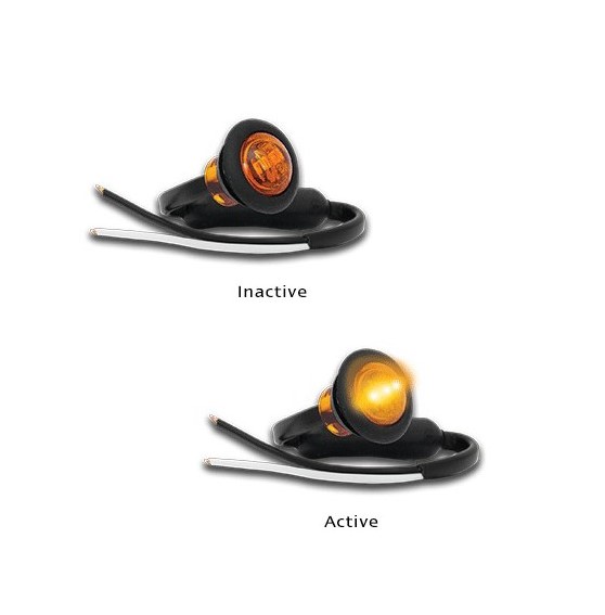 Alternative view of LED rund orange side markeringslygte 12V/24V