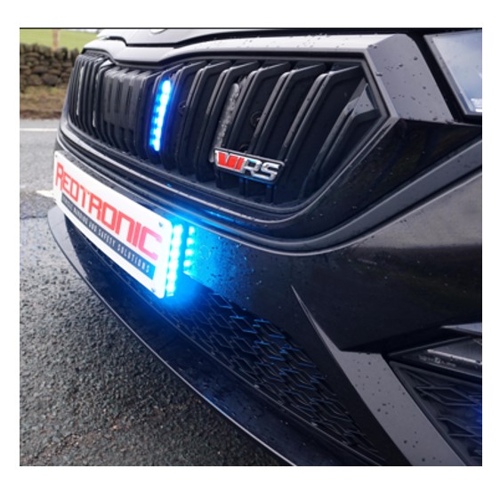 Redtronic Infinity SP2 stealth plate side blitzlys nummerplade