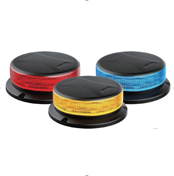 Alternative view of LED beacon tagblink slim hvid glas orange lys ø165mm