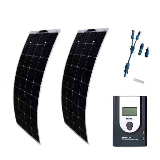 Solpanelkit 300 Watt komplet med 20A MPPT lader
