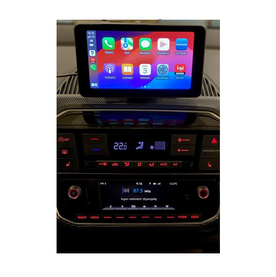 Apple Carplay til Skoda Citigo med Android auto på 7" skærm