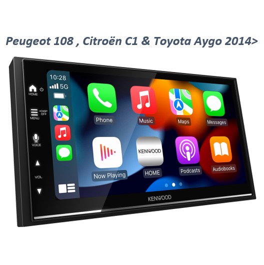 Alternative view of Apple Carplay Peugeot 108, Citroën C1 & Toyota Aygo + Android Auto