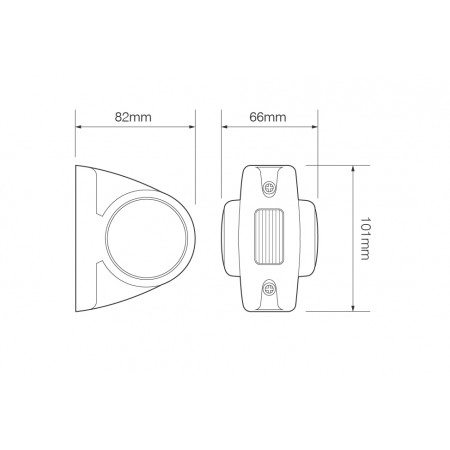 Alternative view of Led Front og bag slingrelygte med gul sidemarkerings lys