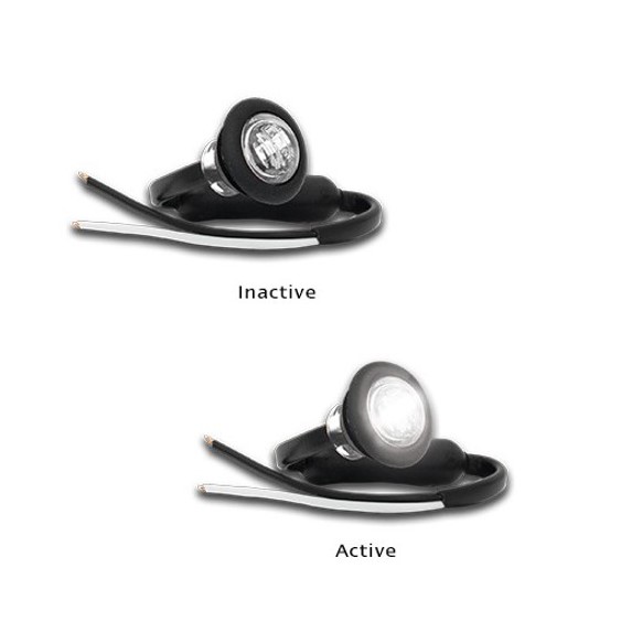 Alternative view of LED rund hvid front markeringslygte 12V/24V