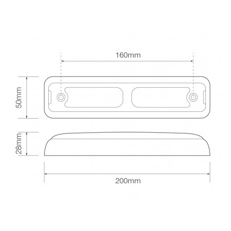 Alternative view of LED slimline udskiftningsramme sort