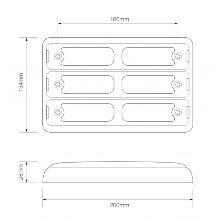 Alternative view of LED 3 delt slimline kombinations baglygte sort