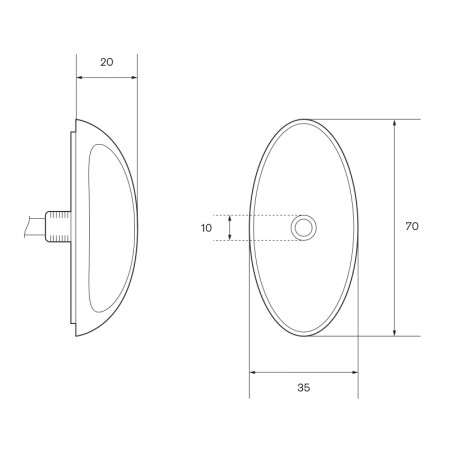 LED kombi front og bag markerings lygte med sort ramme - Billede 3