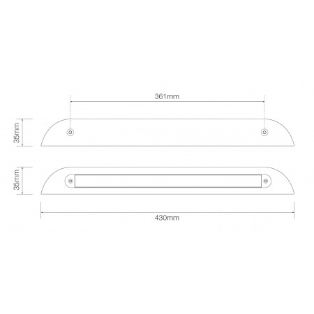 Alternative view of LED dør belysningshus krom