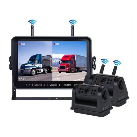 10,1" Monitor med 2 stk WIFI magnetiske kameraer