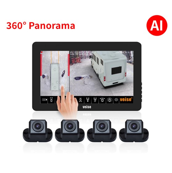 10,1" Birdview 360 graders kamera  system med HD kamera & AI