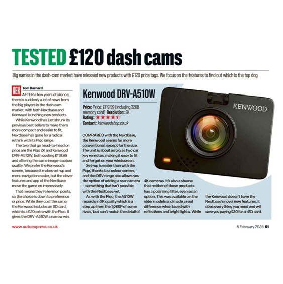 Kenwood Dashcam 2"LCD APP Connect - Billede 3