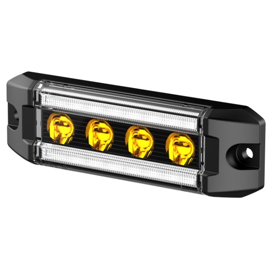 Slim Kombi advarsels blitzlys med hvidt position - baklys