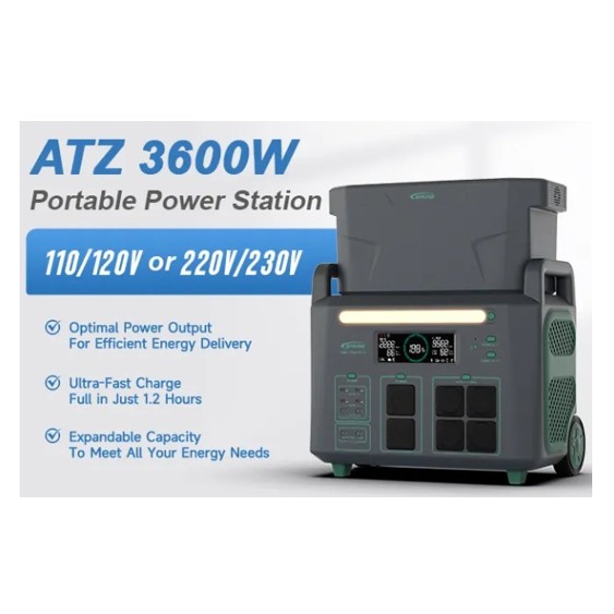 Alternative view of Epever ATZ3600EU Power station 3600W med 2.05KW/h batteri
