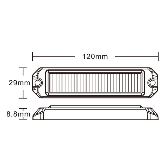 Alternative view of Led blitzlampe med orange/ blåt advarselslys